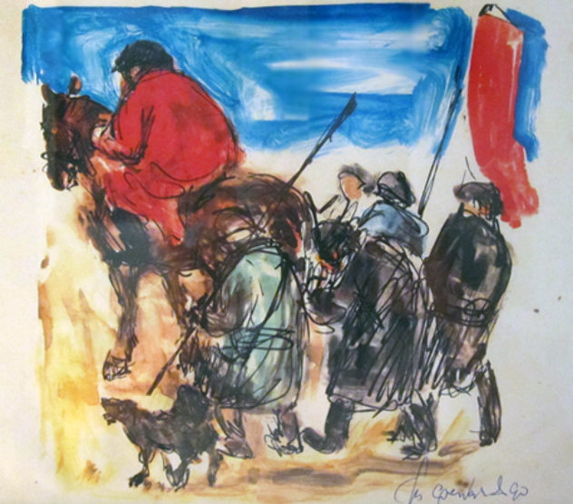 Le Retour De La Chassa Original Painting by Anatoly Slepyshev