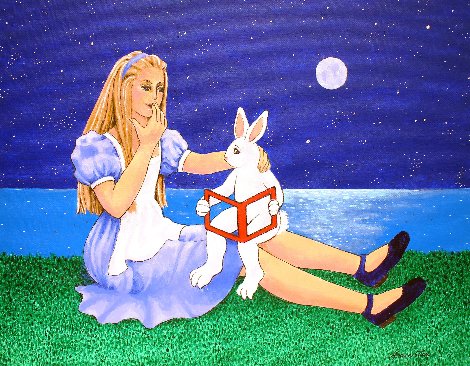 Moonlighting 2015 21x25 Original Painting - Grace Slick