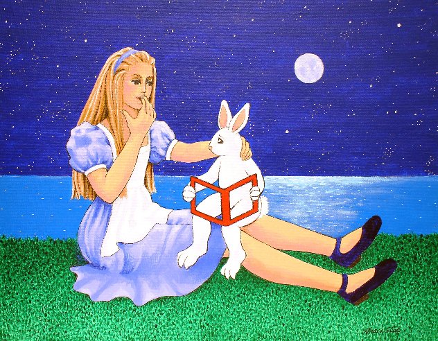 Moonlighting 2015 21x25 Original Painting by Grace Slick