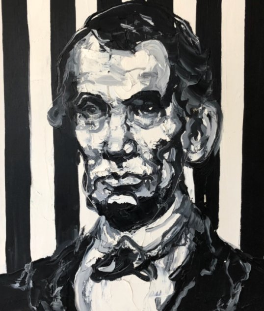 Lincoln 2014 33x29 Original Painting by Hunt Slonem