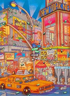 Money Makes the World Move (And What People Won't Do For It) 3-D 1994 20x17 Original Painting - Susannah MacDonald Money Makes the World Move (And What People Won't Do For It) 3-D 1994 20x17 Original Painting - Susannah MacDonald