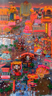 Viva Las Vegas 1998 27x15 Original Painting - Susannah MacDonald Viva Las Vegas 1998 27x15 Original Painting - Susannah MacDonald