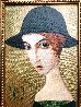 Girl in a Hat 1995 26x20 Original Painting by Sergey Smirnov - 2