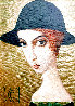 Girl in a Hat 1995 26x20 Original Painting by Sergey Smirnov - 0