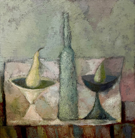 Two Pears 1998 39x35 Original Painting - Sergey Smirnov
