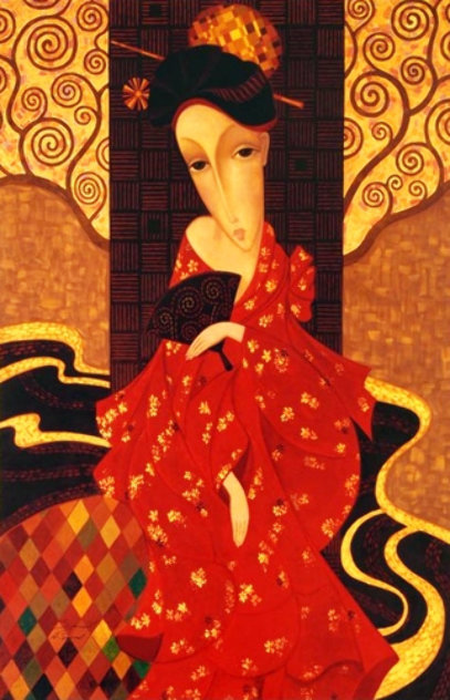 Geisha in Red 2007 Limited Edition Print by Sergey Smirnov