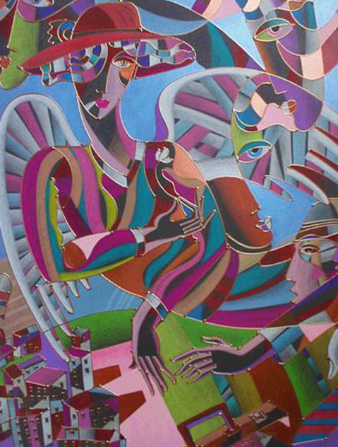Flying Over the City 2005 33x43 Huge Works on Paper (not prints) by Igor Smirnov