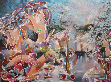 Cherry Blossom 2016 38x42 Huge Original Painting - Igor Smirnov