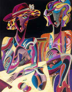 Two Ladies 2003 38x47 Works on Paper (not prints) - Igor Smirnov