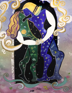 Marriage of Heaven And Earth Watercolor 1995 31x27 Watercolor - Andrea Smith Marriage of Heaven And Earth Watercolor 1995 31x27 Watercolor - Andrea Smith