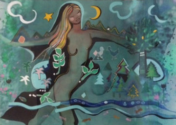 Joy in Life... 1986 45x57 Super Huge Original Painting - Andrea Smith Joy in Life... 1986 45x57 Super Huge Original Painting - Andrea Smith