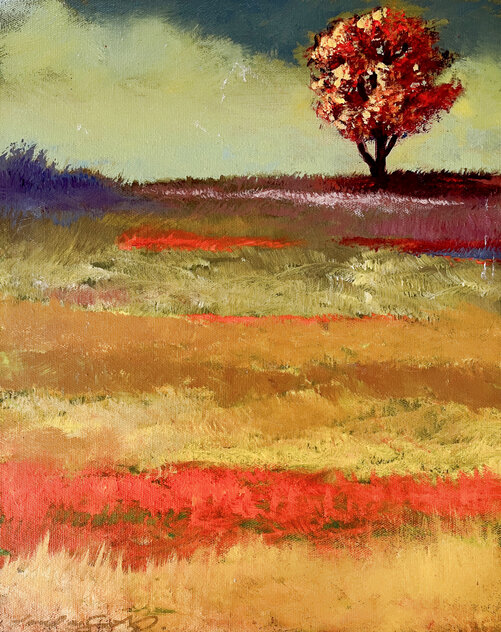 Secluded Autumn 2002 14x11 - Signed Twice Original Painting by Ford Smith