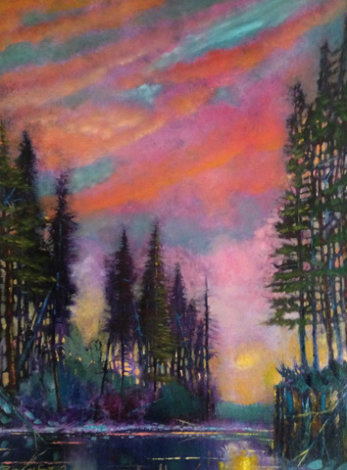 Night Shimmers 36x24 Original Painting - Ford Smith