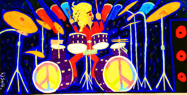Drum Craft Original 2018 48x96 Huge Original Painting by L.J. Smith