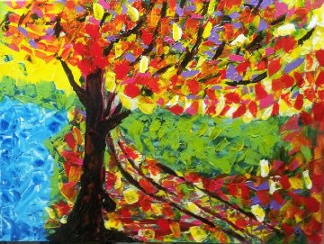 Autumn Confetti 2012 18x24 Original Painting - L.J. Smith Autumn Confetti 2012 18x24 Original Painting - L.J. Smith