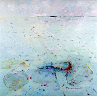Watercolors #30 2014 Oil on Canvas 48x48 Super Huge Watercolor - Mel Smothers Watercolors #30 2014 Oil on Canvas 48x48 Super Huge Watercolor - Mel Smothers