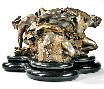 Cataclasis Bronze Sculpture 1990 22 in Sculpture - M. L. Snowden Cataclasis Bronze Sculpture 1990 22 in Sculpture - M. L. Snowden