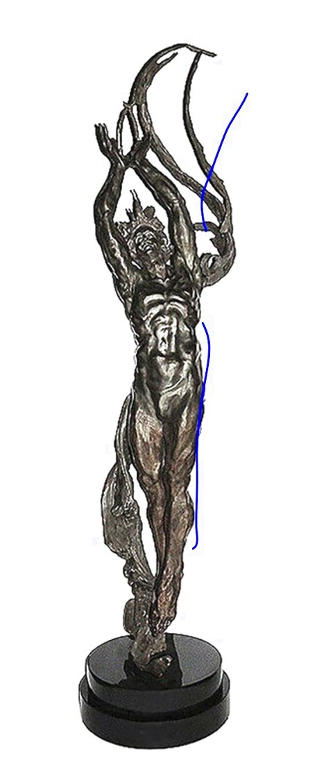 Angstrom Bronze Sculpture  2007  72 in Lifesize Sculpture by M. L. Snowden