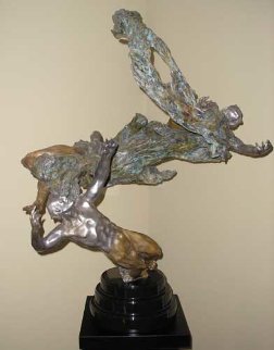 Spiral Helix Y Bronze Sculpture 50 in Sculpture - M. L. Snowden