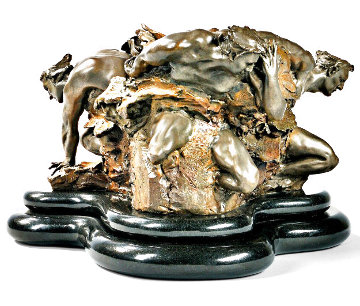Cataclysis Bronze Sculpture 2003 20 in Sculpture - M. L. Snowden