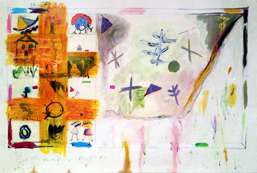 Study For Symphony For A.D. #2 24x37 Original Painting - Joan Snyder Study For Symphony For A.D. #2 24x37 Original Painting - Joan Snyder