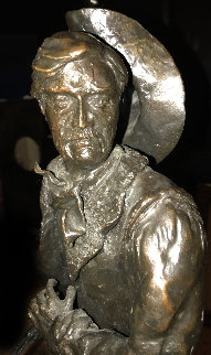 Gunfighter Bronze Sculpture 1979 22 in Sculpture - John Soderberg