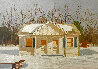 Winter Cabin 12x14 Original Painting by Robert Solotaire - 0