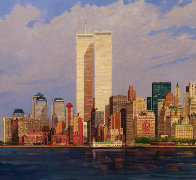 Manhattan Island 1998 40x80 New York Mural Original Painting by Robert Solotaire - 2 Manhattan Island 1998 40x80 New York Mural Original Painting by Robert Solotaire - 2
