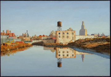 Gowanus Morning 2003 14x24 Original Painting - Robert Solotaire Gowanus Morning 2003 14x24 Original Painting - Robert Solotaire