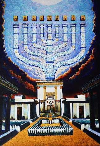 Hanukkah 2020 29x21 Original Painting - Ghenadie Sontu