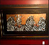 Zebras 2000 50x70 Huge - Mural Size Original Painting by Luis Sottil - 1