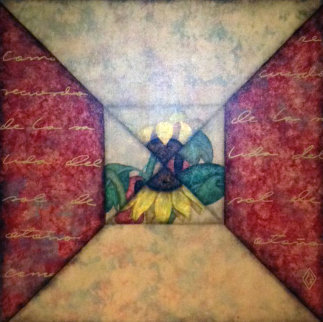 Girasol I 1990 40x40 Original Painting - Luis Sottil Girasol I 1990 40x40 Original Painting - Luis Sottil