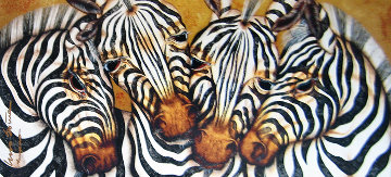 Captivating Harmony, Zebra 2005 33x55 Super Huge Original Painting - Luis Sottil Captivating Harmony, Zebra 2005 33x55 Super Huge Original Painting - Luis Sottil