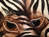 Camouflaged Serenity - Zebras 39x39 Original Painting by Luis Sottil - 7