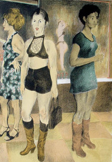 Eighth Avenue AP 1971 Limited Edition Print - Raphael Soyer Eighth Avenue AP 1971 Limited Edition Print - Raphael Soyer