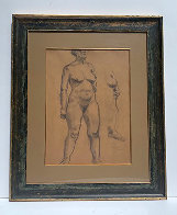 Standing Nude 1935 30x25 Works on Paper (not prints) by Raphael Soyer - 1 Standing Nude 1935 30x25 Works on Paper (not prints) by Raphael Soyer - 1
