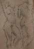 Double Sided Drawing of Nudes 1930 30x25 Drawing by Raphael Soyer - 1 Double Sided Drawing of Nudes 1930 30x25 Drawing by Raphael Soyer - 1