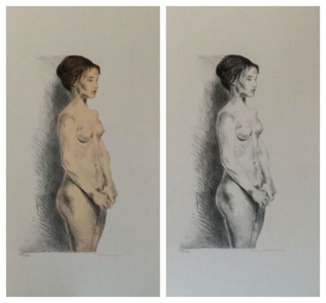 Nude Woman, Portfolio of 2 LIthograph 1980 Limited Edition Print - Raphael Soyer