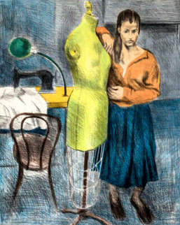 Seamstress I Portfolio 1979 Set of 2 Limited Edition Print - Raphael Soyer Seamstress I Portfolio 1979 Set of 2 Limited Edition Print - Raphael Soyer