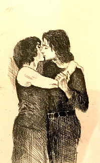 Kiss Limited Edition Print - Raphael Soyer Kiss Limited Edition Print - Raphael Soyer