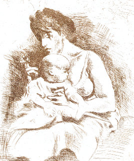 Mother And Child Limited Edition Print - Raphael Soyer Mother And Child Limited Edition Print - Raphael Soyer