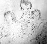 Untitled Family Portrait 1962 14x17 Drawing by Raphael Soyer - 0