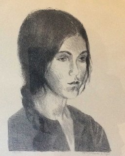 Portrait of a Girl 1980 25x21 Limited Edition Print - Raphael Soyer Portrait of a Girl 1980 25x21 Limited Edition Print - Raphael Soyer