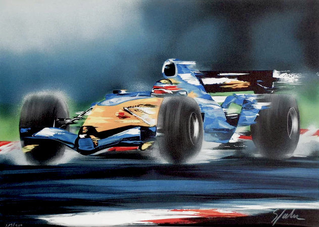 Renault F1: Alain Prost 2006 Limited Edition Print by Victor Spahn