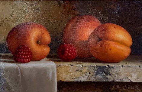 Apricots 12x15 Original Painting - Loran Speck
