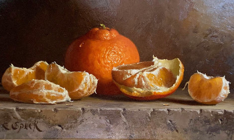 Tangerines 1995 9x13 Original Painting - Loran Speck