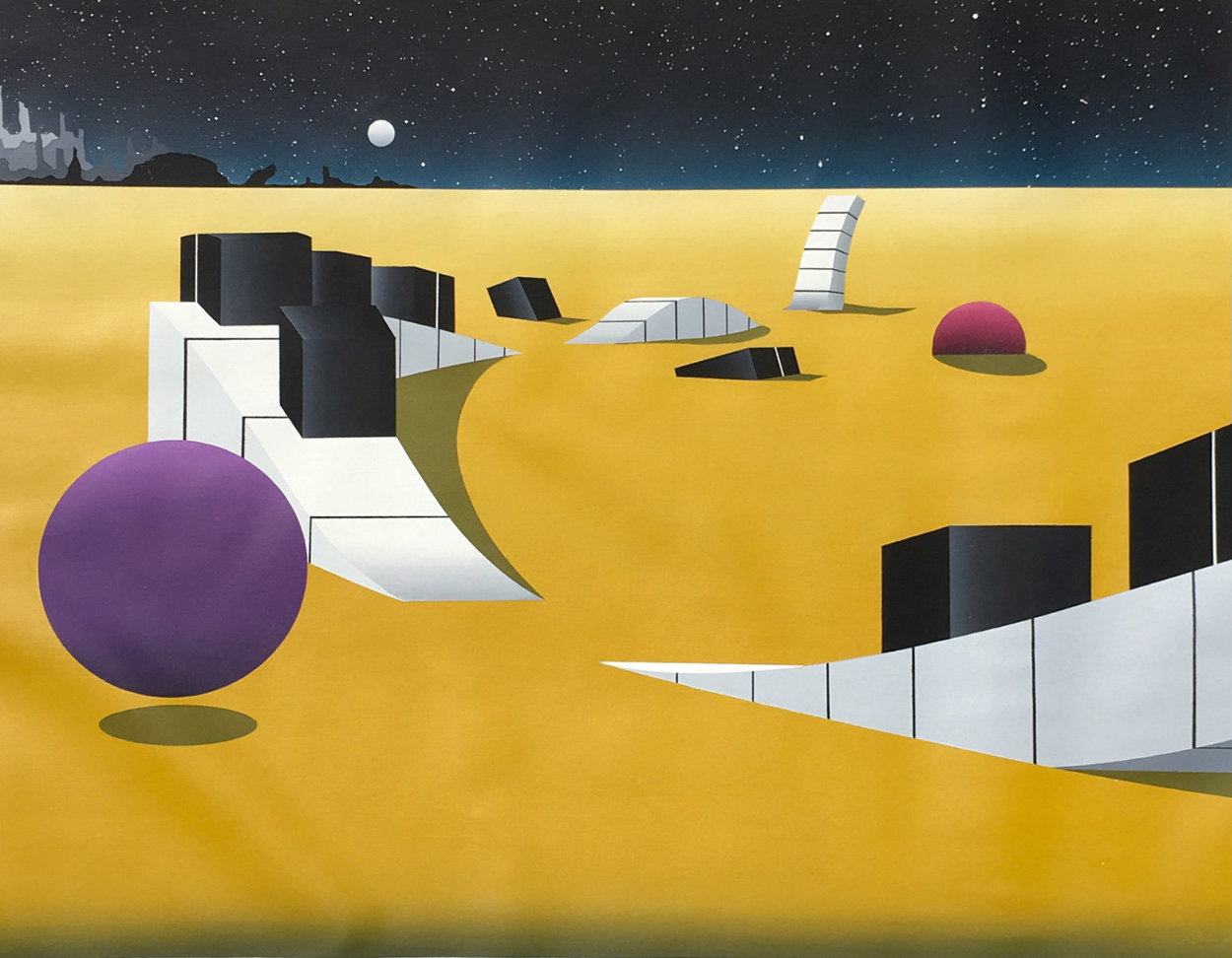 Piano Scape 1990 38x44 Super Huge Original Painting by Stan Solomon Piano Scape 1990 38x44 Super Huge Original Painting by Stan Solomon