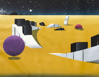 Piano Scape 1990 38x44 Super Huge Original Painting by Stan Solomon - 0 Piano Scape 1990 38x44 Super Huge Original Painting by Stan Solomon - 0