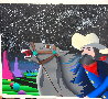 Space Cowboy 1992 44x39 Huge Original Painting by Stan Solomon - 1
