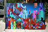 Aztec City (Crosstown Puzzle) 1984 48x72  Huge Original Painting by Stan Solomon - 1